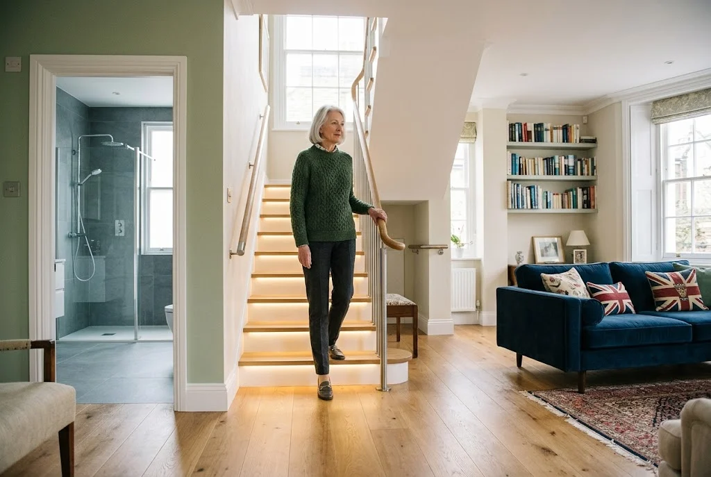 Home adaptations for elderly residents in an accessible UK home